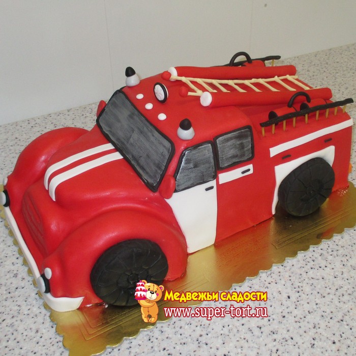 Торт Пожарная машина